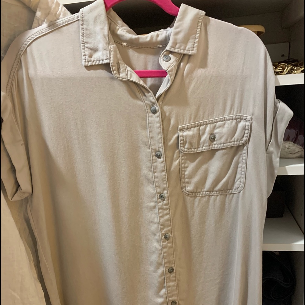 C and c short sleeve tencel top